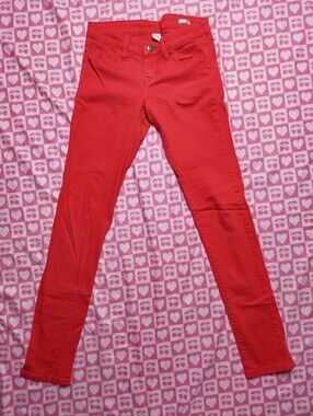 Y2K Red Punk Skinny Jeans Arizona